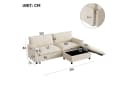 Celya Modulares Cloud-Sektionssofa Beige mit Stauraum und Fußhocker Bild 1