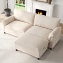 Celya Modulares Cloud-Sektionssofa Beige mit Stauraum und Fußhocker Bild 2