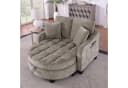 Celya Multifunktionales Sofa-Bett 2-in-1 mit Aufbewahrungshocker Braun Chenille Bild 2