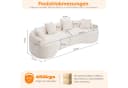 Celya Geschwungenes 4-Sitzer Sofa Chenille Weiß Bild 1