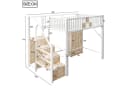 Celya Hochbett 140x200 cm mit Kleiderschrank und Aufbewahrungsleiter Bild 1