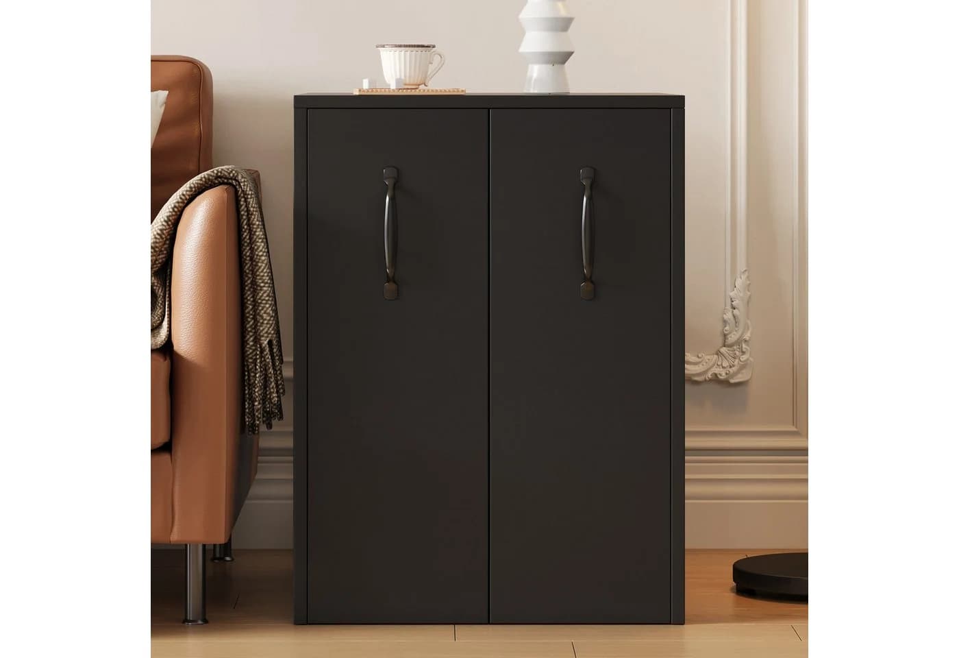 Celya Aktenschrank auf Rollen Schwarz mit Schubladen - Bild 4