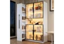 Celya Glasvitrine mit LED-Beleuchtung und Schubladen Weiß Bild 2