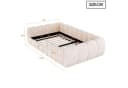 Celya Polsterbett Kinder-Bodenbett Beige Samtbezug Bild 1