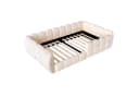 Celya Polsterbett Kinder-Bodenbett Beige Samtbezug Bild 5
