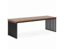 Celya Schreibtisch 180cm Braun/Grau Schwarz Weiß Industrie Design Bild 2