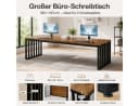 Celya Schreibtisch 180cm Braun/Grau Schwarz Weiß Industrie Design Bild 3