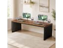 Celya Schreibtisch 180cm Braun/Grau Schwarz Weiß Industrie Design Bild 5
