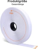 SURFOU Klettband selbstklebend extra stark 15m x 20mm Haushalt Büro Bild 4