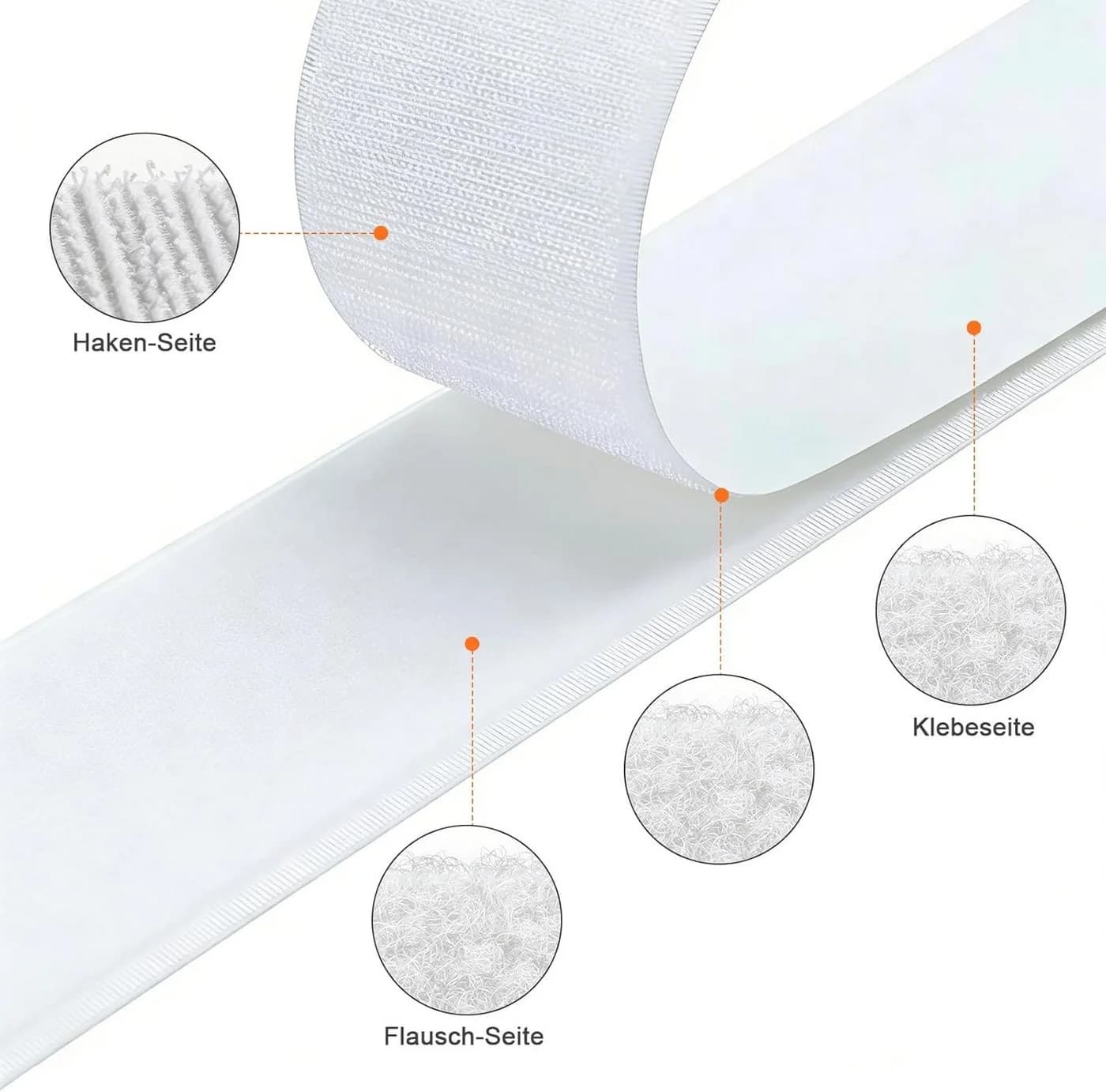 SURFOU Klettband selbstklebend extra stark 15m x 20mm Haushalt Büro - Bild 5