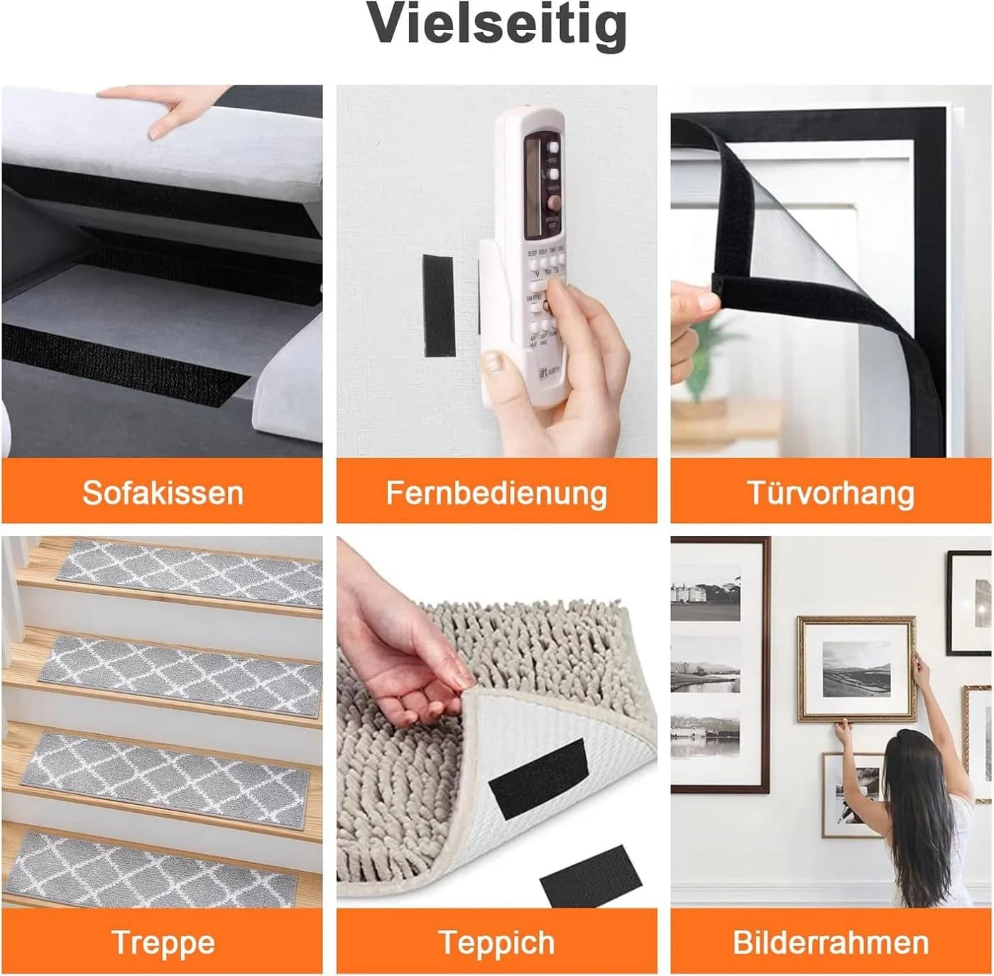 SURFOU Klettband selbstklebend extra stark 12m x 50mm - Bild 4