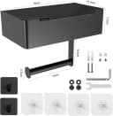 AIMAX Toilettenpapierhalter ohne Bohren mit Feuchttuchbox 3in1 Schwarz Bild 1