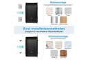 AIMAX Toilettenpapierhalter ohne Bohren mit Feuchttuchbox 3in1 Schwarz Bild 4