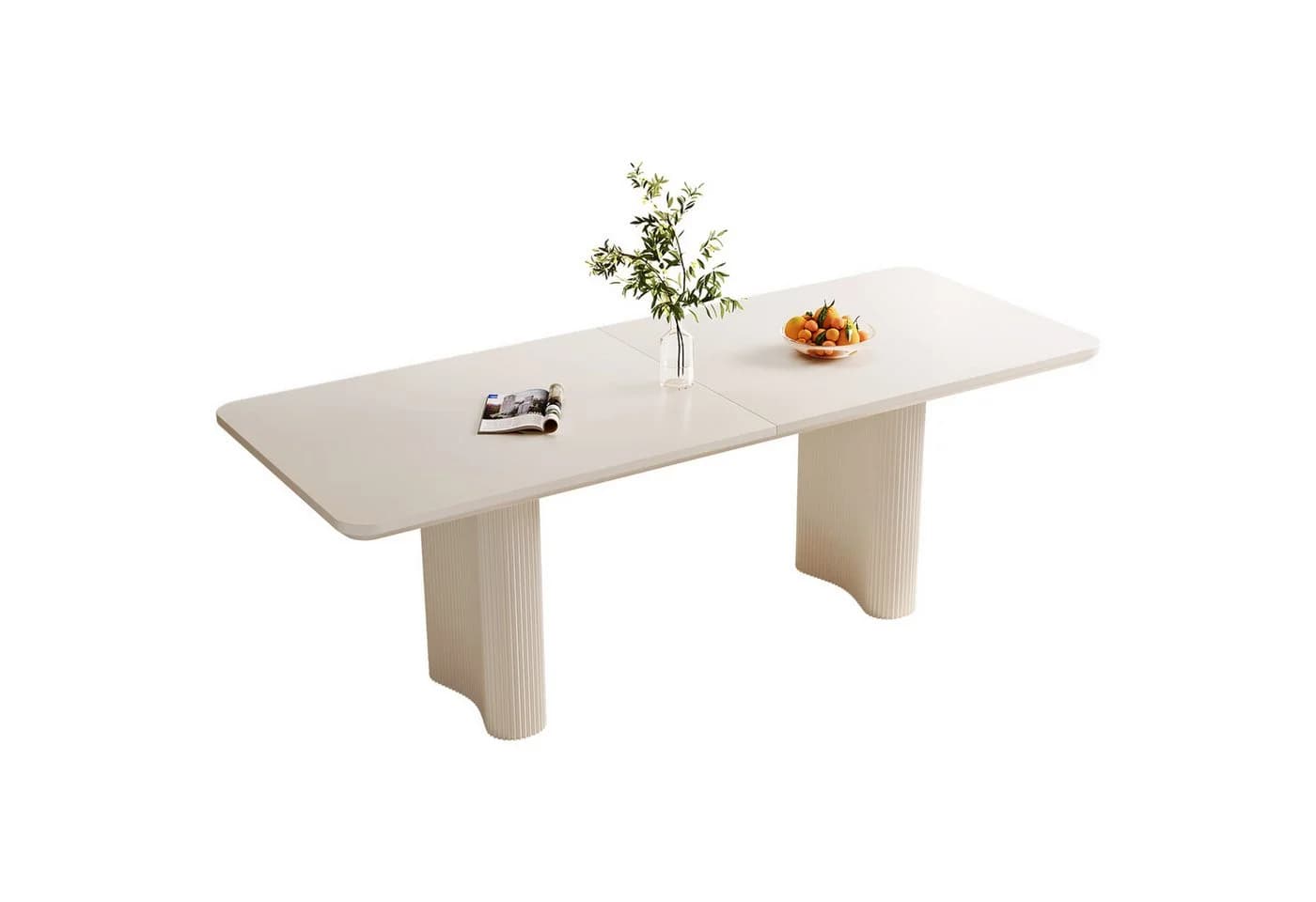 Guyii Esstisch 200 cm Cremeweiß Minimalistisch - Bild 3
