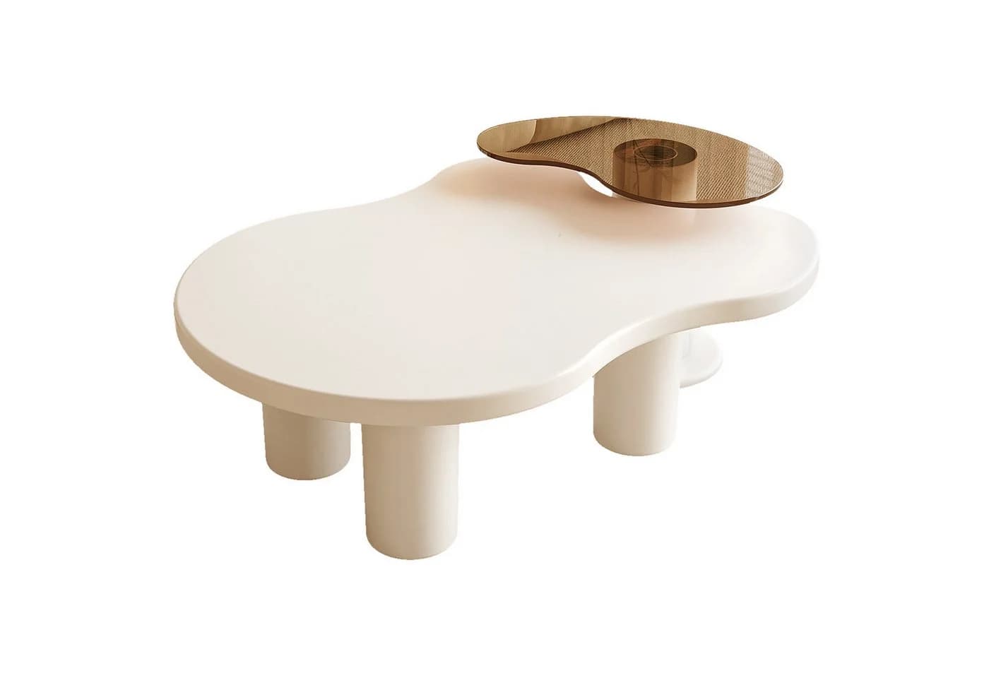 Guyii Couchtisch Wolkenform Cream-Style zweistöckig modern - Bild 3