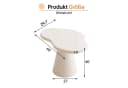Guyii Beistelltisch Wohnzimmer Cremeweiß Modern Mattlack Bild 1