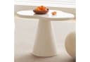 Guyii Beistelltisch Wohnzimmer Cremeweiß Modern Mattlack Bild 5