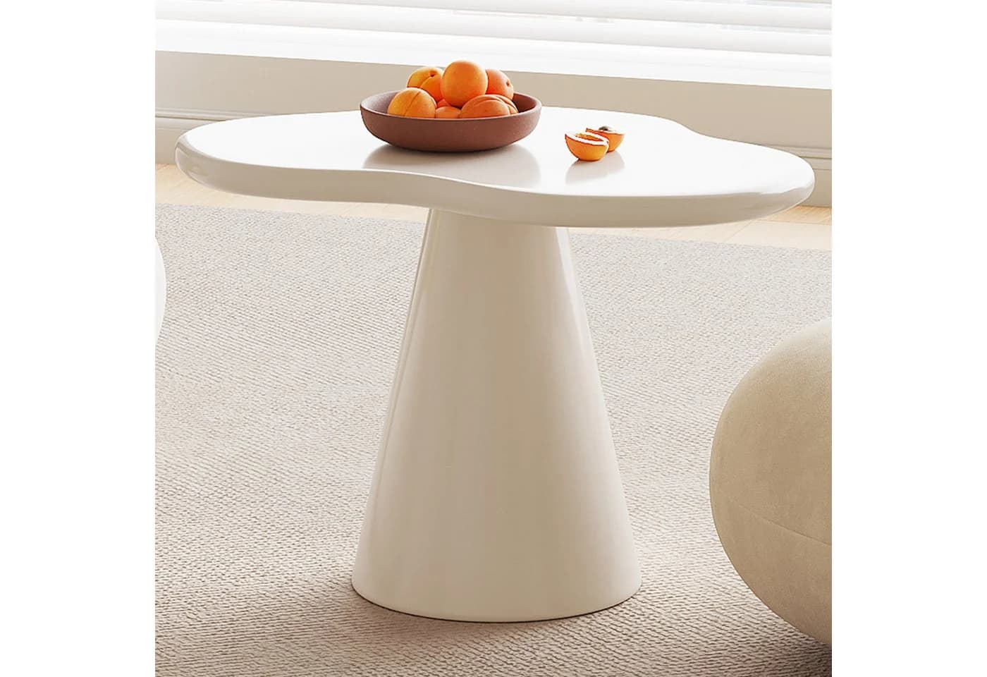 Guyii Beistelltisch Wohnzimmer Cremeweiß Modern Mattlack - Bild 5