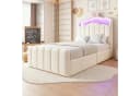 Celya Polsterbett Beige mit LED-Kopfteil & USB-Anschlüssen Bild 2