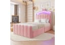 Celya Polsterbett Rosa mit LED-Kopfteil und USB-Anschlüssen Bild 2