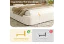 Celya Polsterbett Doppelbett mit hydraulischer Hebefunktion und Lattenrost beige Bild 5