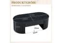 Celya Couchtisch Oval Schwarz mit Schublade und Fluted-Design Bild 1