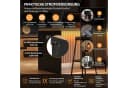 Celya Kücheninsel mit LED-Beleuchtung, 2 Steckdosen und USB, Industrie-Design Bild 4