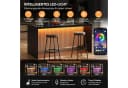 Celya Kücheninsel Industrie-Design Schwarz mit LED-Beleuchtung und Steckdosen Bild 3