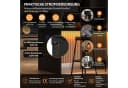 Celya Kücheninsel Industrie-Design Schwarz mit LED-Beleuchtung und Steckdosen Bild 4