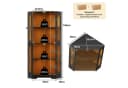 Celya Eckvitrine mit LED-Beleuchtung und Glasregalen Bild 1