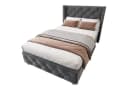 Celya Polsterbett 90x200 grau mit Lattenrost und Knopfpolsterung Bild 5