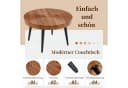Celya Couchtisch Moderner runder Beistelltisch Braun/Schwarz Bild 4