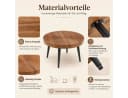 Celya Couchtisch Moderner runder Beistelltisch Braun/Schwarz Bild 5