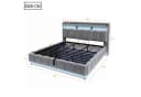 Celya Polsterbett 180x200 mit LED, USB & Stauraum grau Bild 1
