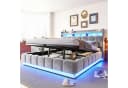 Celya Polsterbett 180x200 mit LED, USB & Stauraum grau Bild 5