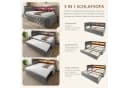 Celya Schlafsofa grau mit USB, LED & Stauraum Bild 3