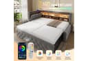 Celya Schlafsofa grau mit USB, LED & Stauraum Bild 5