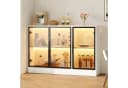 Celya Glasvitrine mit LED-Beleuchtung und grauen Glasfronten Bild 2