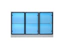 Celya Glasvitrine mit LED-Beleuchtung und grauen Glasfronten Bild 5