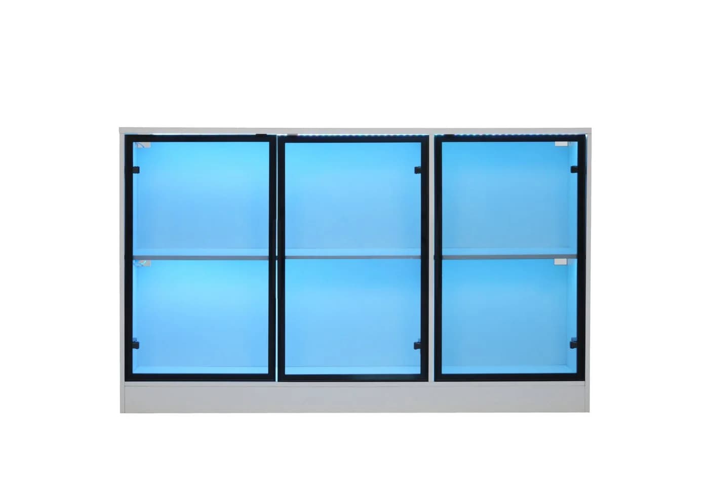 Celya Glasvitrine mit LED-Beleuchtung und grauen Glasfronten - Bild 5