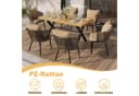 Celya Garten-Essgruppe 6-tlg. Beige PE-Rattan mit Kissen Bild 4