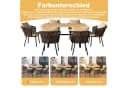 Celya Garten-Essgruppe 6-tlg. Beige PE-Rattan mit Kissen Bild 5