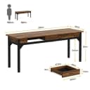 Celya Schreibtisch 200cm 2-Personen mit Schubladen & Haken Bild 1