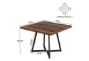 Celya Esstisch 80x80 cm Quadratisch Braun/Schwarz MDF Metall Bild 1