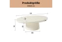 Guyii Couchtisch Oval Cremeweiß Minimalistischer Kaffeetisch Bild 1