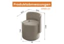 Guyii Polsterhocker Grau Drehbar mit Rückenlehne Bild 1