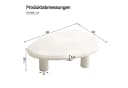 Guyii Couchtisch oval Cremeweiß Hochglanz Bild 1