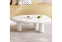 Guyii Couchtisch oval Cremeweiß Hochglanz Bild 5