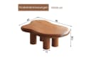 Guyii Couchtisch mit organischer Form in Holzfarbe Bild 1