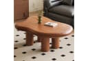 Guyii Couchtisch mit organischer Form in Holzfarbe Bild 2